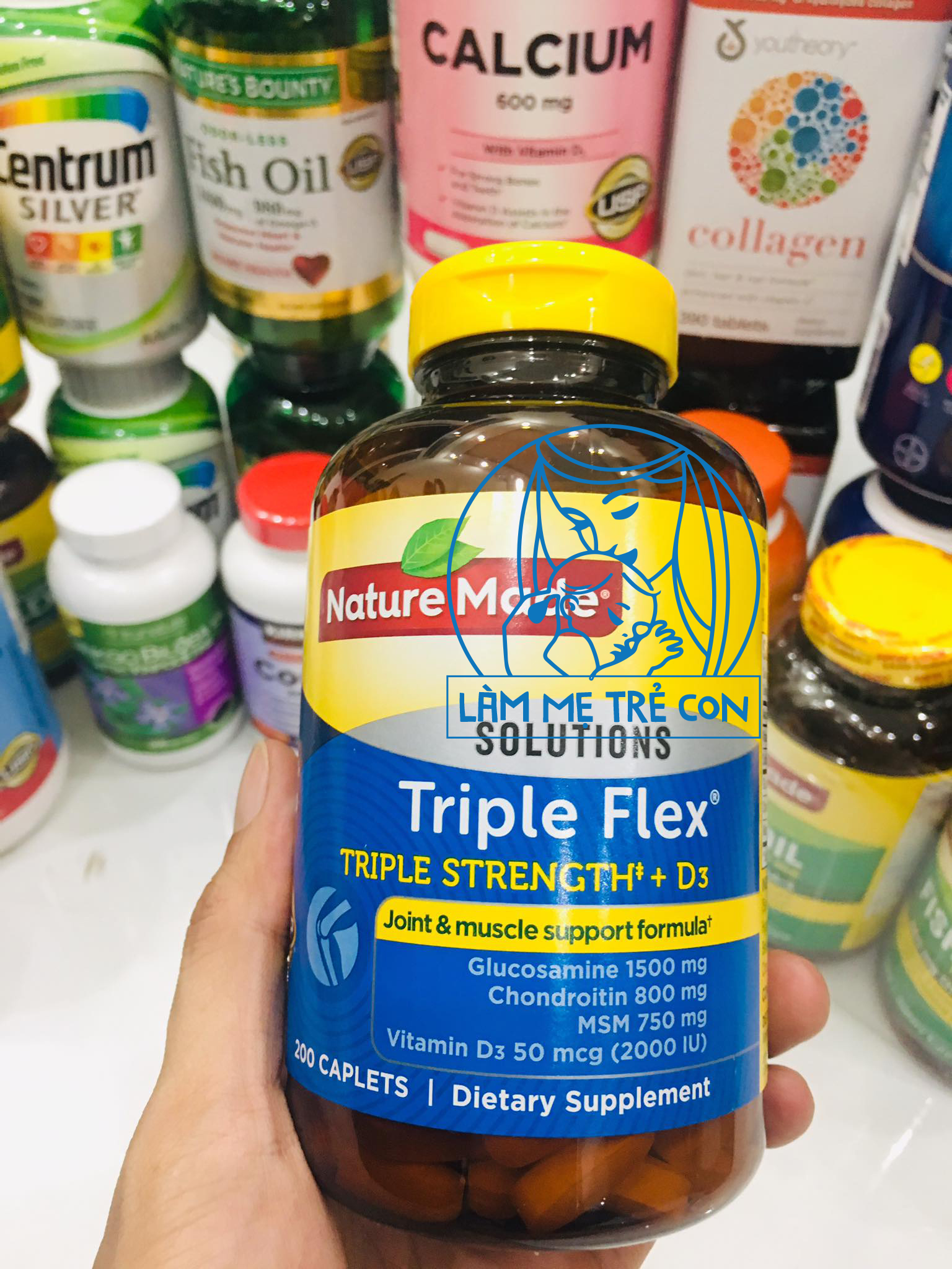 Viên Uống Nature Made Triple Flex + D3, 200 viên