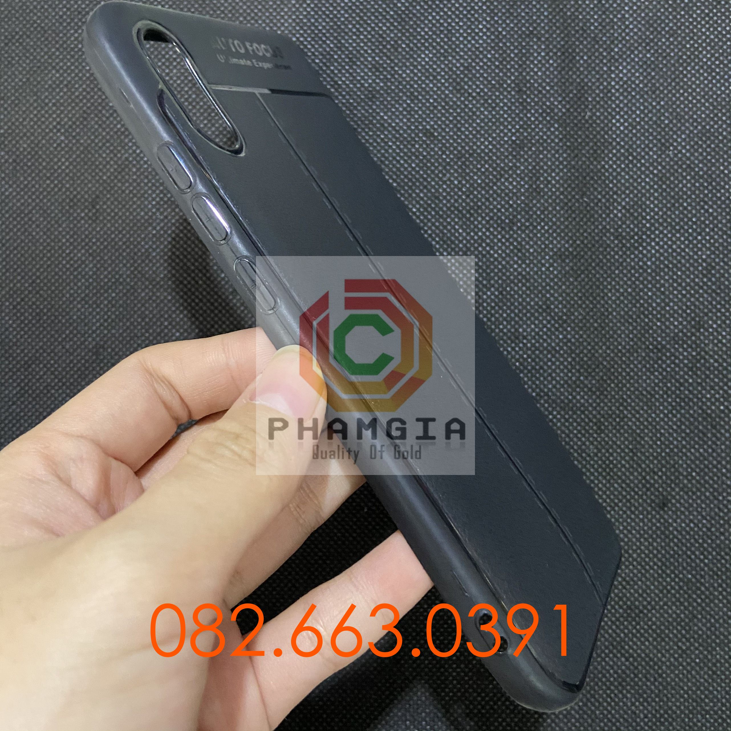 Ốp lưng Xiaomi Redmi 9a dẻo đen vân tay siêu bền