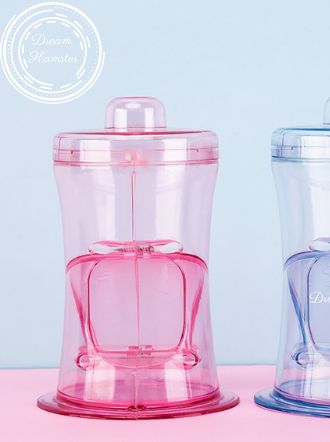 Bộ đổ hạt/chén ăn tự động trong suốt Boer cho hamster (phù hợp với hạt ngũ cốc kích thước nhỏ)