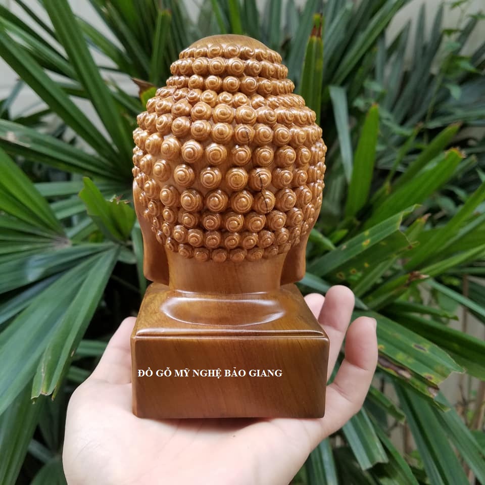 Tượng phật Thích ca gỗ bách xanh cao 15 cm Diện phật Thích Ca