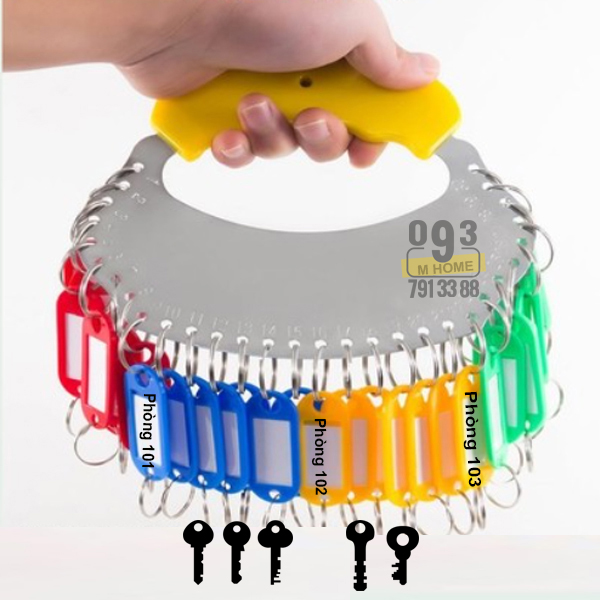 Thickened metal key plate key ring storage can be marked key board classification management key ring buckle key string