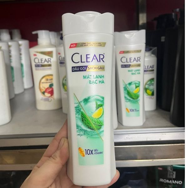 [HCM] Dầu Gội Đầu Clear Mát Lạnh Bạc Hà 340g