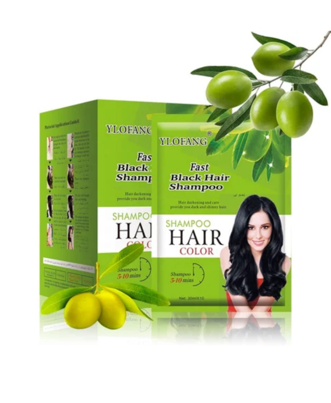 (Hcm) Gội là đen olive thái lan ( hộp 10 gói)
