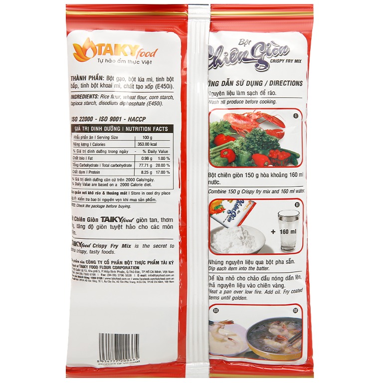 BỘT CHIÊN GIÒN TÀI KÝ 150GR - ĐỎ