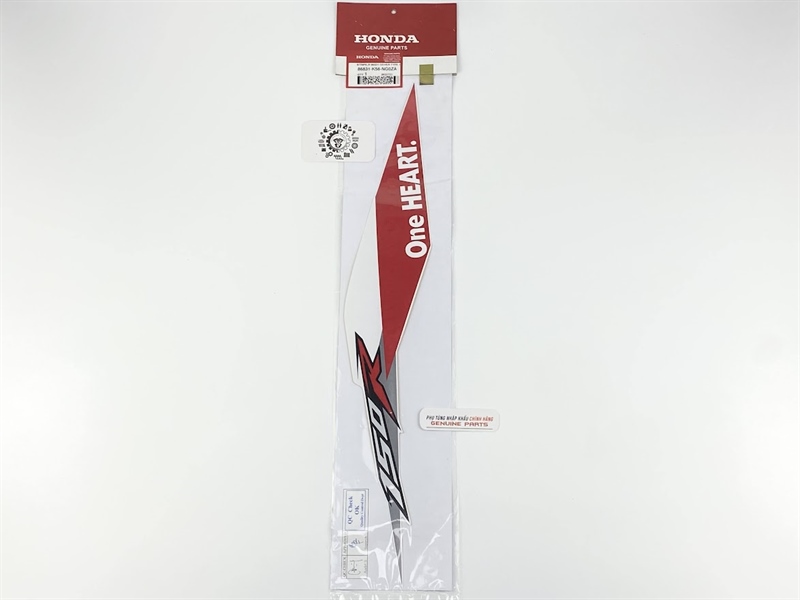 Tem sonic 150 red racing trắng đỏ nhập khẩu honda indo 871x0k56nb0zal / 871x0k56nb0zar