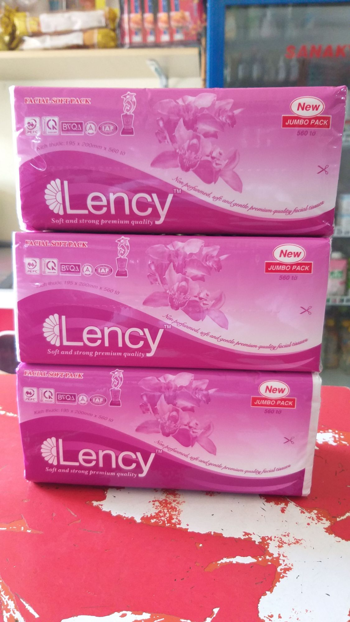 Combo 5 GÓI GIẤY RÚT LENCY 560 TỜ