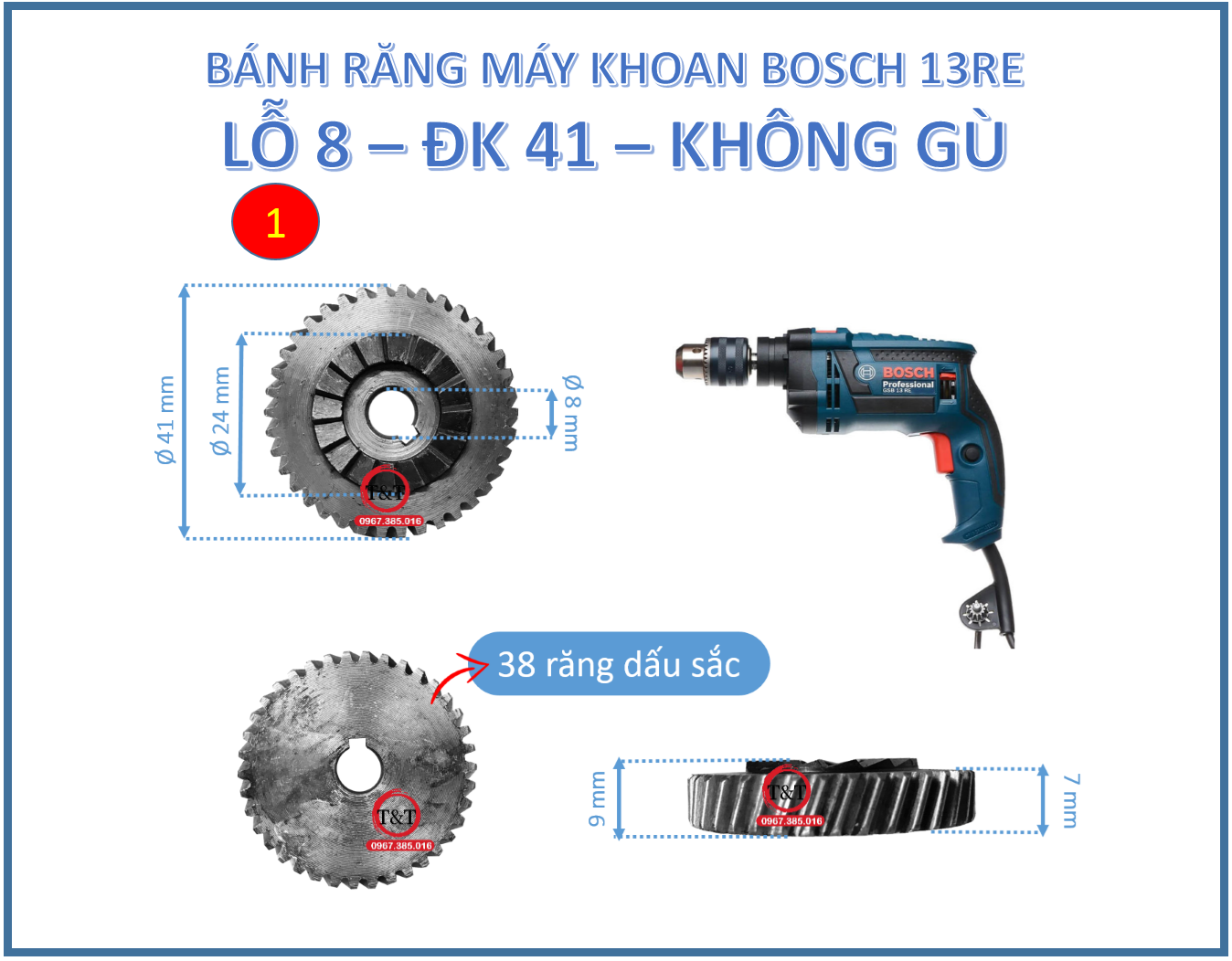 Bánh răng khoan bosc h 13re, nhông 13re
