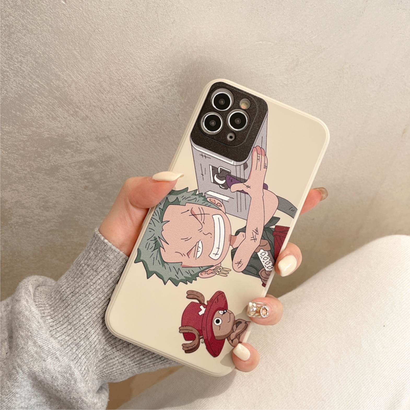 Ốp Lưng Silicon Màu Bảo Vệ CAMERA Luffy X Zoro
