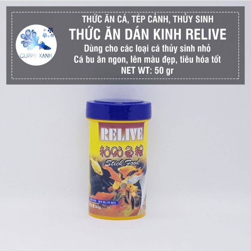 Thức ăn dán cho cá relive hủ 50g