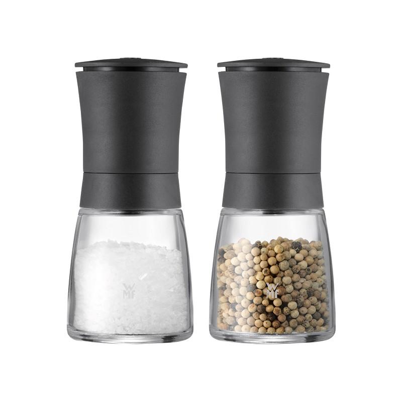 WMF salt + pepper grinder set with 2C black cap