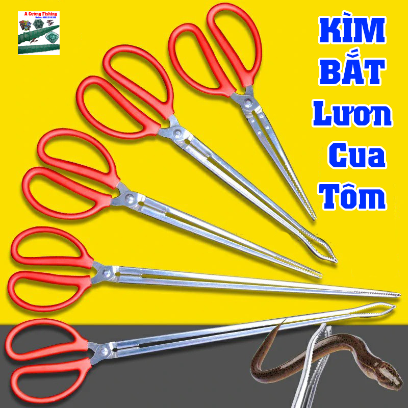 Dụng cụ bắt lươn, tôm, cua bằng thép không gỉ, chống trượt - A Cường Fishing