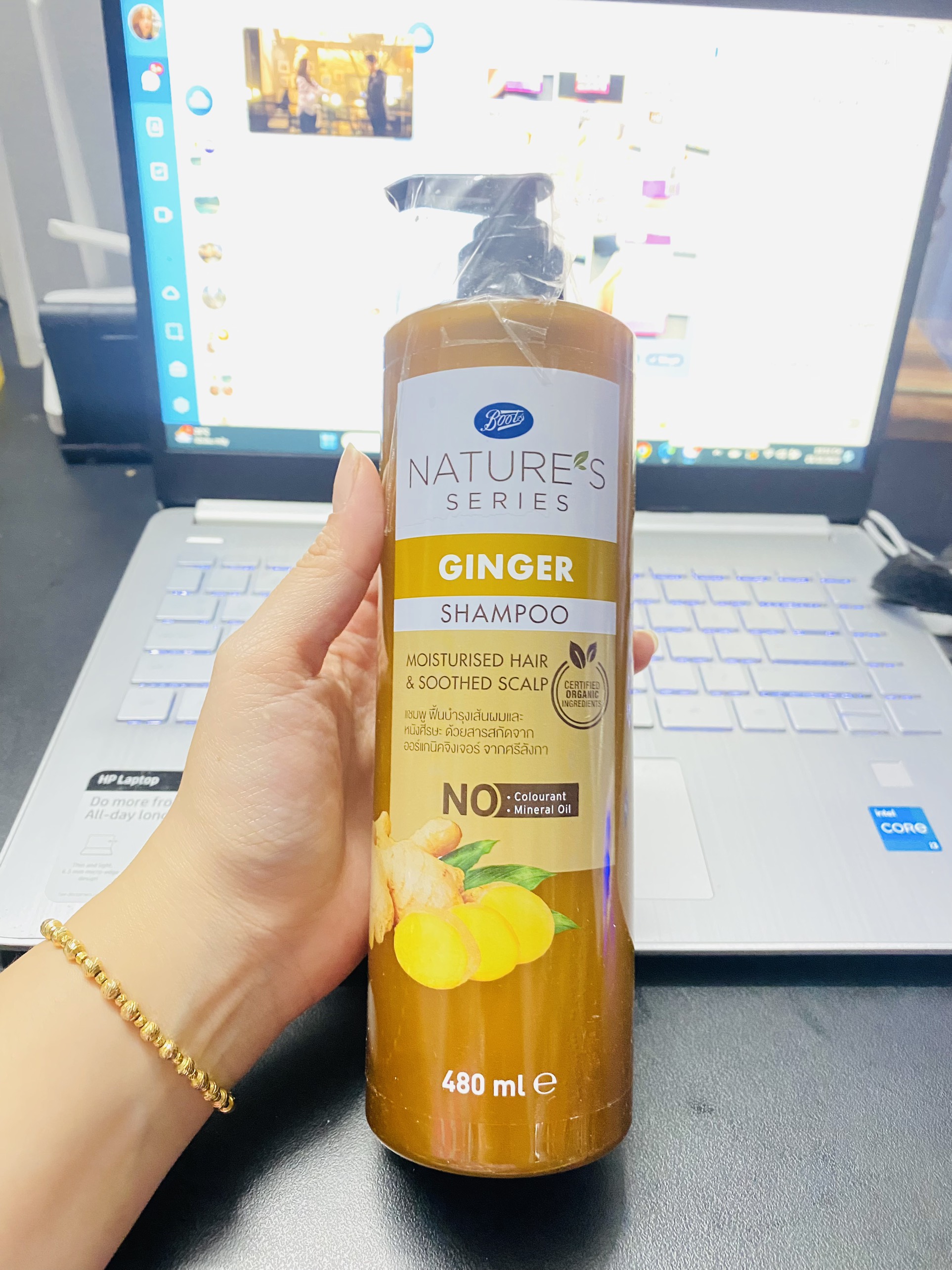 [COMBO GỘI XẢ] Dầu Gội Gừng NATURE'S SERIES GINGER BOOTS Thái Lan 480ml