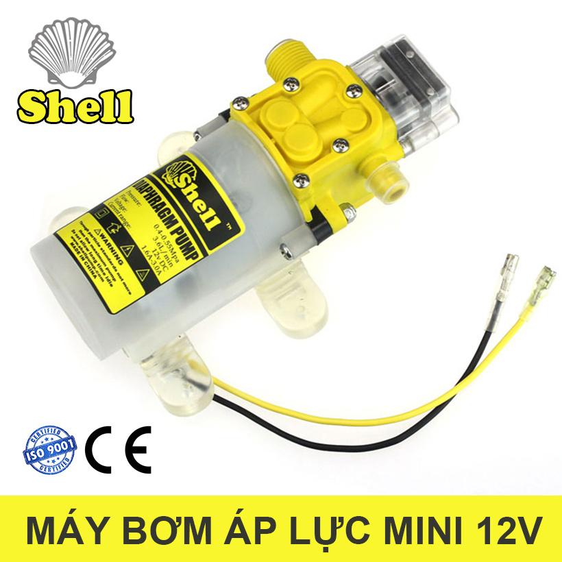 Máy Bơm Mini Áp Lực 12V 24V Shell Cao Cấp Tự Động