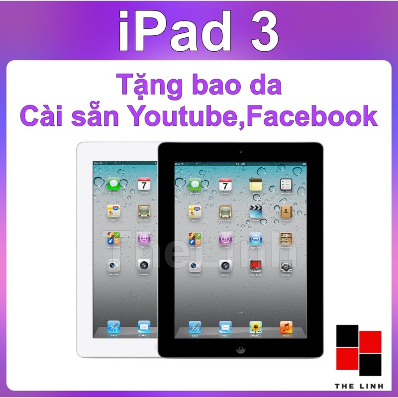 Máy tính bảng iPad 3 chính hãng APPLE - Tặng Bao Da SmartCover