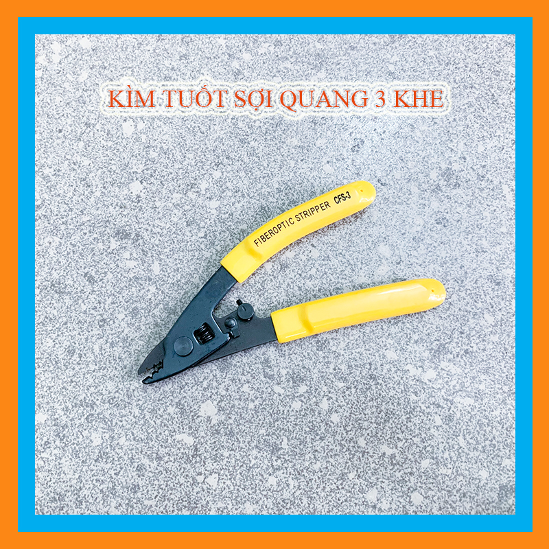 Kìm tuốt sợi quang 3 lỗ vàng FTTH
