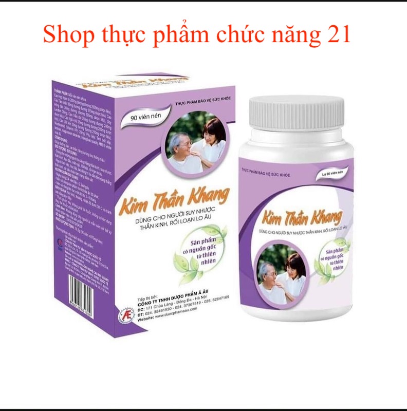 KIM THẦN KHANG - Giảm triệu chứng lo âu, mất ngủ, trầm cảm, suy nhược thần kinh.