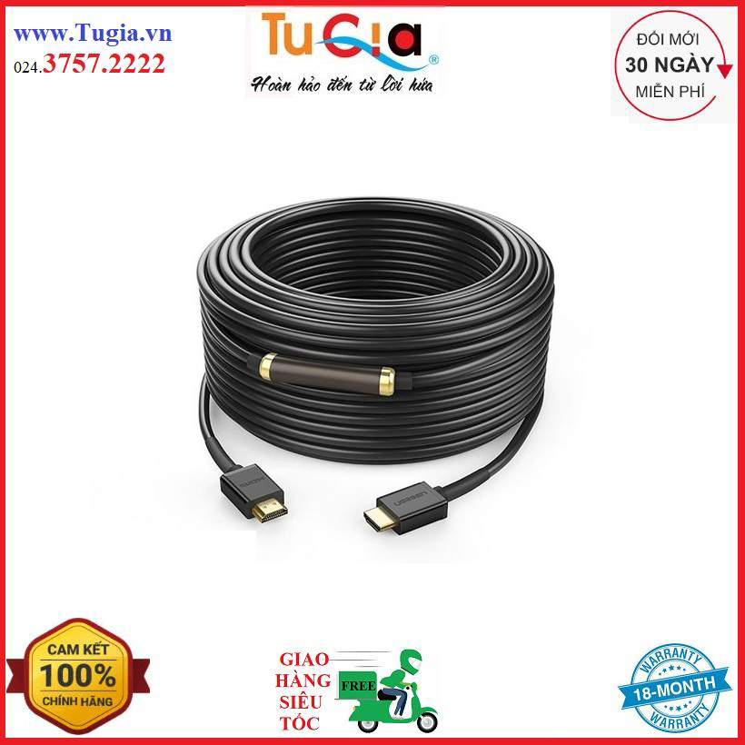 Cáp HDMI dài 30M hỗ trợ 4k 2k Ugreen 10114 - Hàng chính hãng