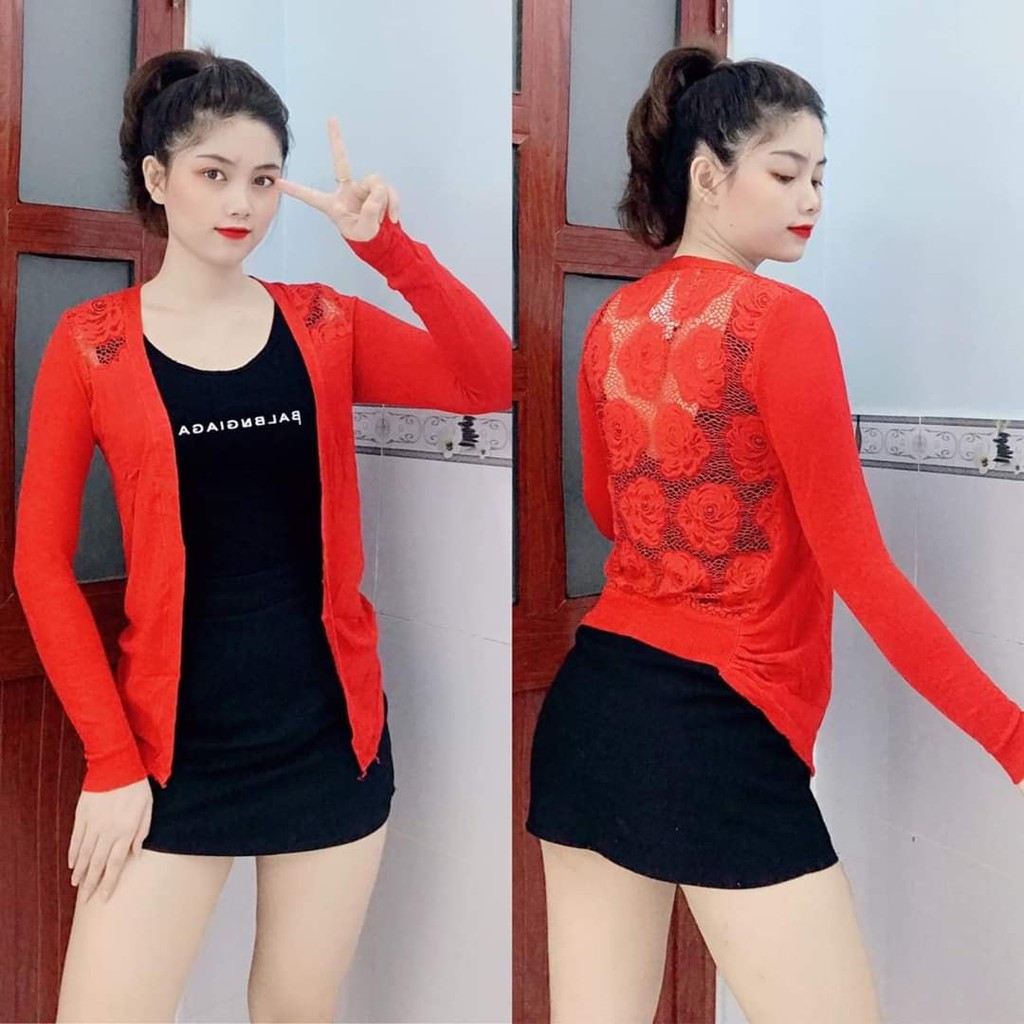 Áo khoác phối ren lưng có nhiều màu