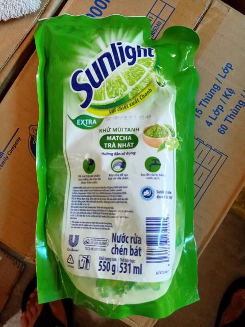 Nước rửa chén Sunligt Macha trà xanh 550g