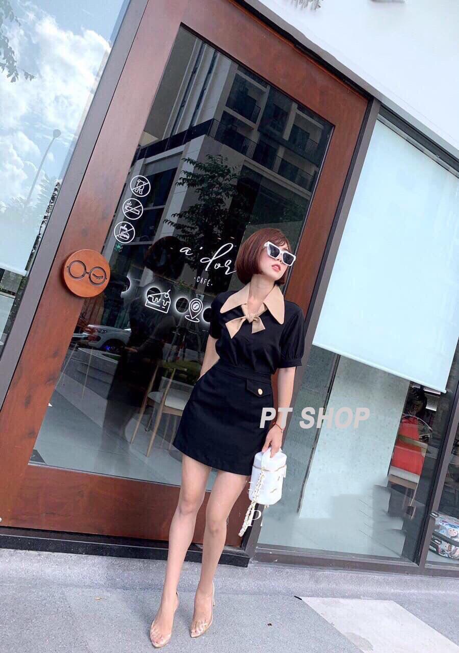 [HCM]Set Áo Phi Lụa + Chân Váy Thời Trang PT Shop