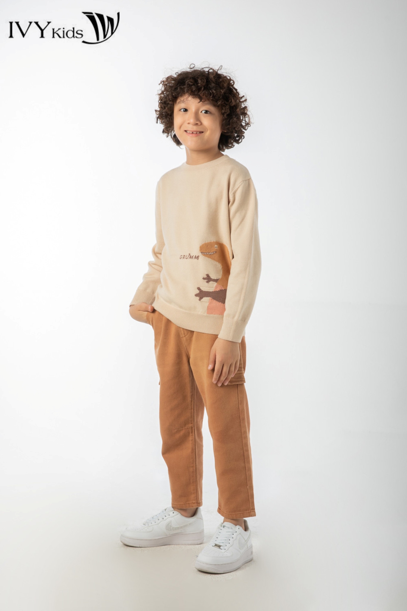 Áo len Grưmm bé trai IVY moda MS 58K1270