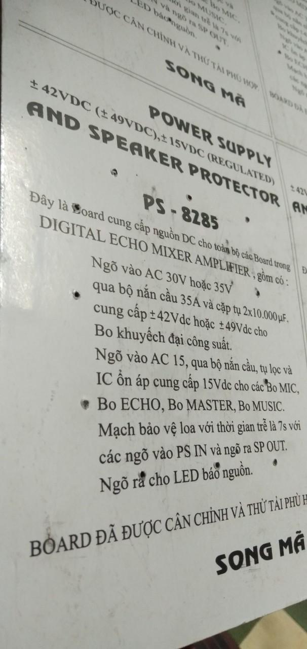 Bo nguồn âm ly 2 tụ song mã 8285