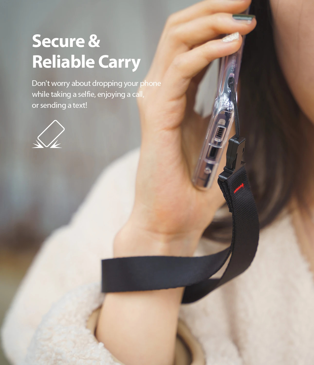 Dây đeo cổ tay Ringke Hand Strap Hàn Quốc - Made in Korea