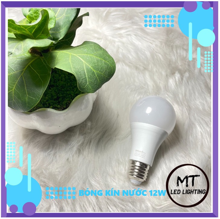Bóng đèn led tròn kín nước 3w - 5w - 7w - 9w - 12w - ánh sáng trắng/vàng