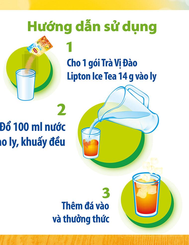 Trà Lipton Ice Tea Hòa Tan Vị Đào (Hộp 16 Gói X 14 G)