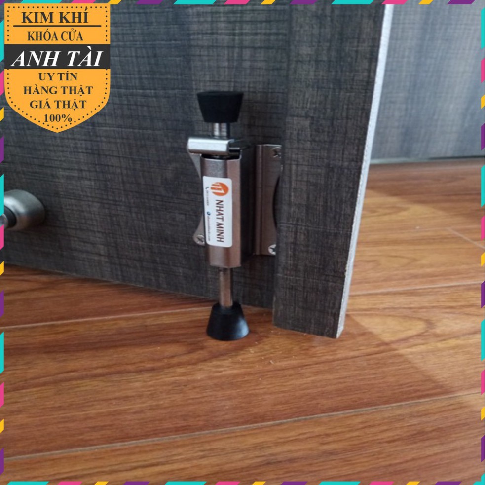 Chân hãm cửa inox 304, chân chống giữ cửa chính đạp thông minh bản mới 2021 có lẫy hãm mở nhanh cực chắc