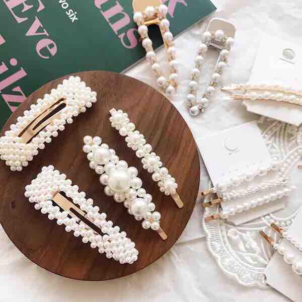 [HCM]Set 4 kẹp tóc ngọc trai mẫu mới