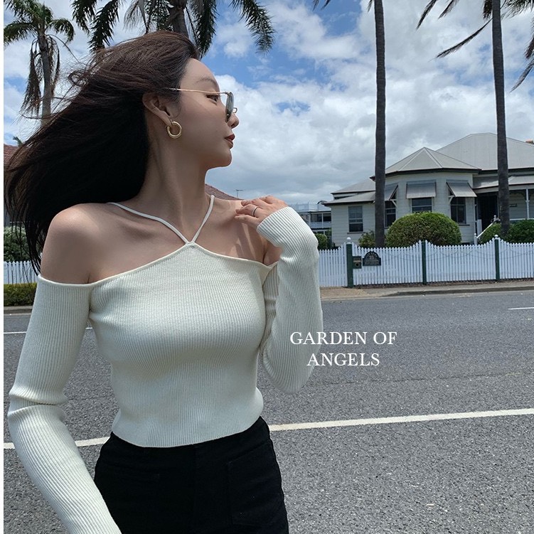 Áo Croptop Tay Dài Chéo Cổ A513499