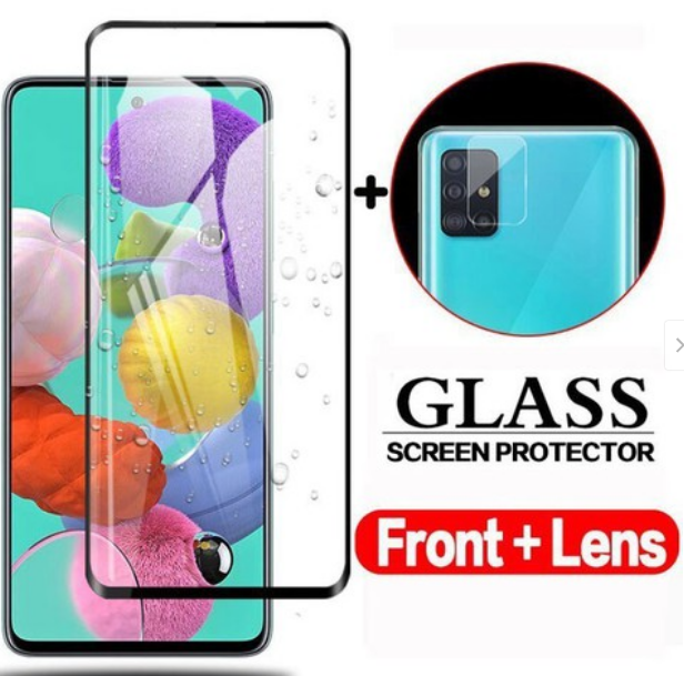 Samsung m51 combo kính cường lực full màn hình m51 + dán bảo vệ camera cho samsung m51