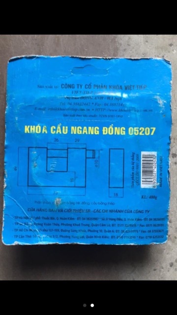 Khoá Việt Tiệp Đồng 05207