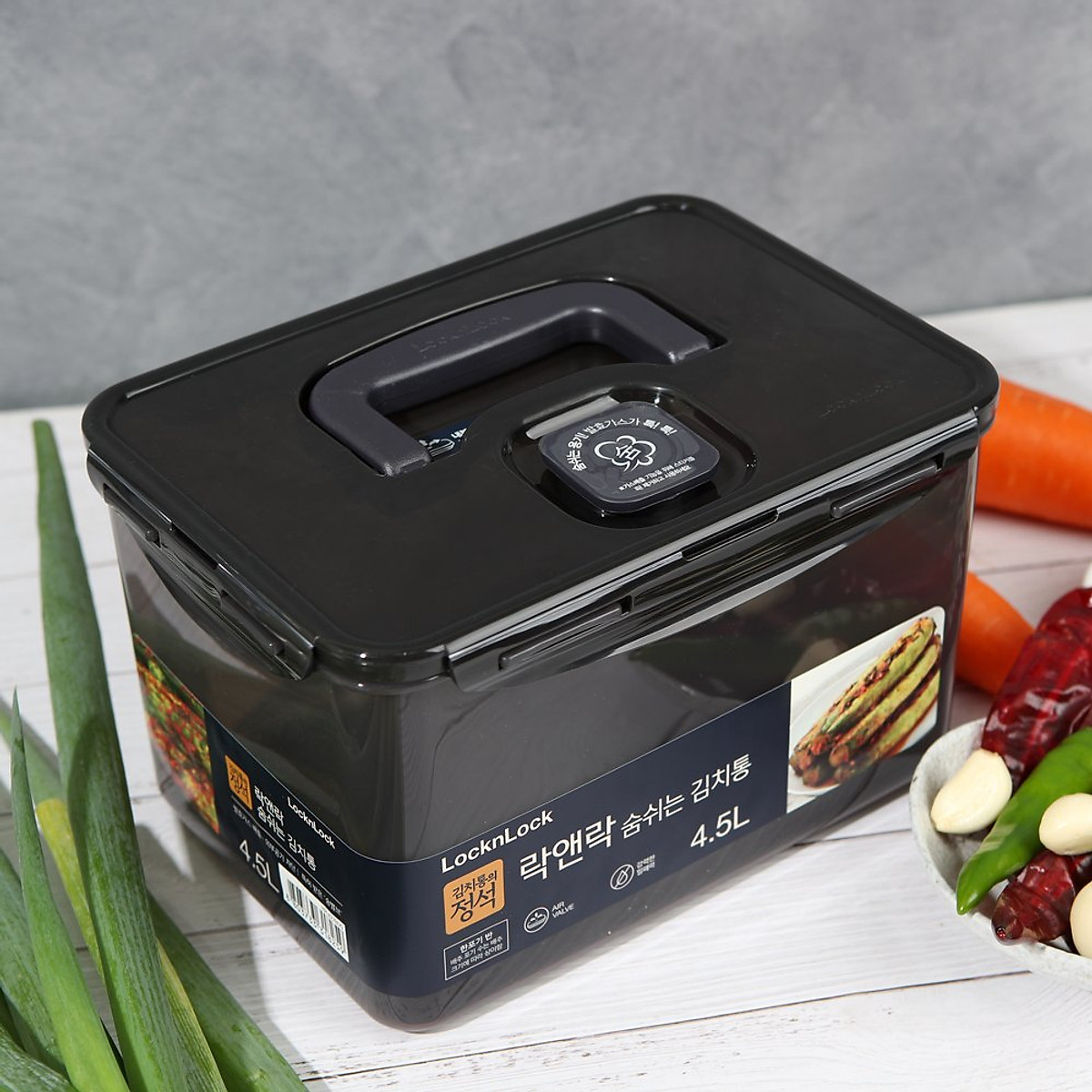 Hộp Nhựa Muối Dưa Cà, Muối Kim Chi Có Quai Xách LocknLock Breathing Kimchi Nhiều Dung Tích