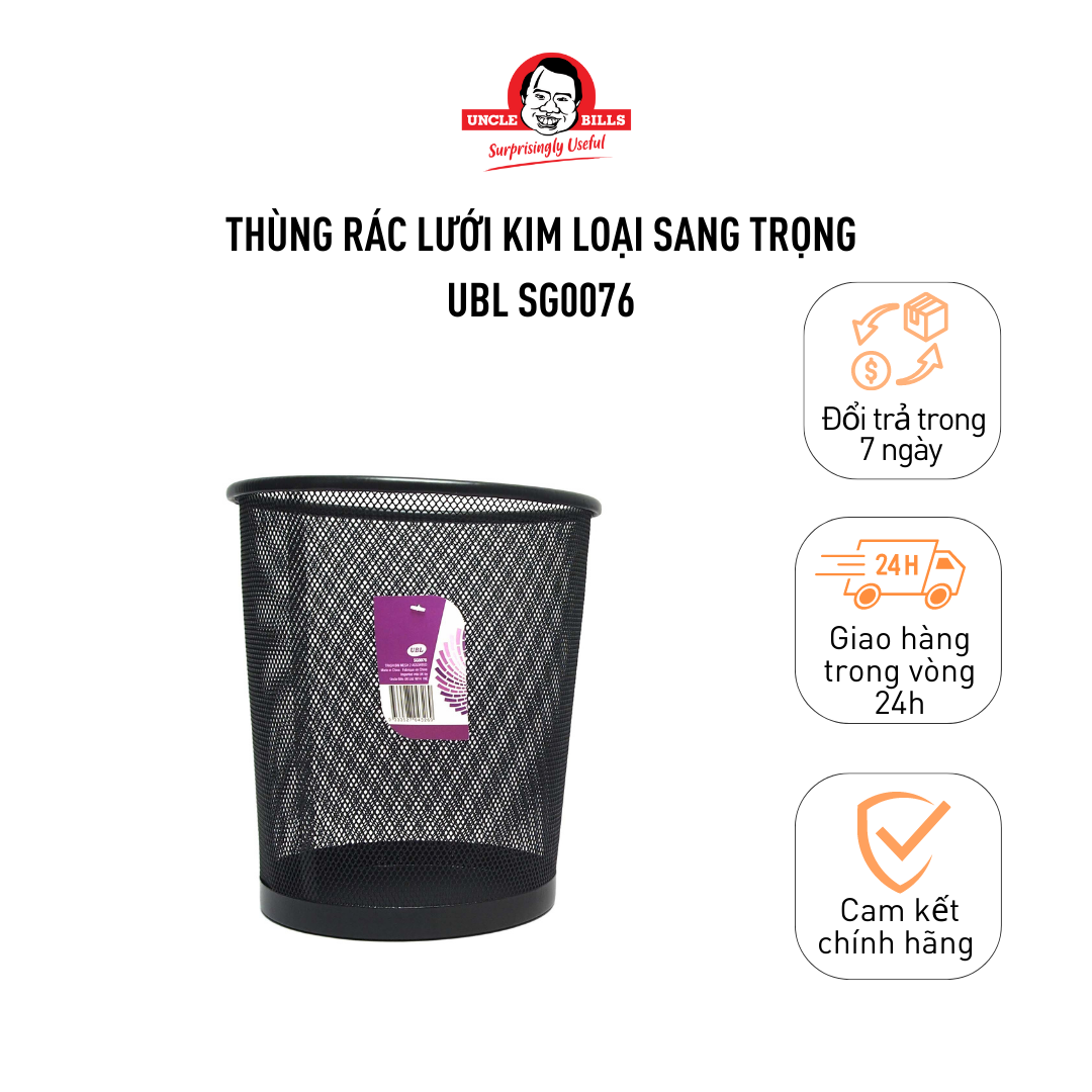 Thùng rác lưới kim loại sang trọng ubl sg0076