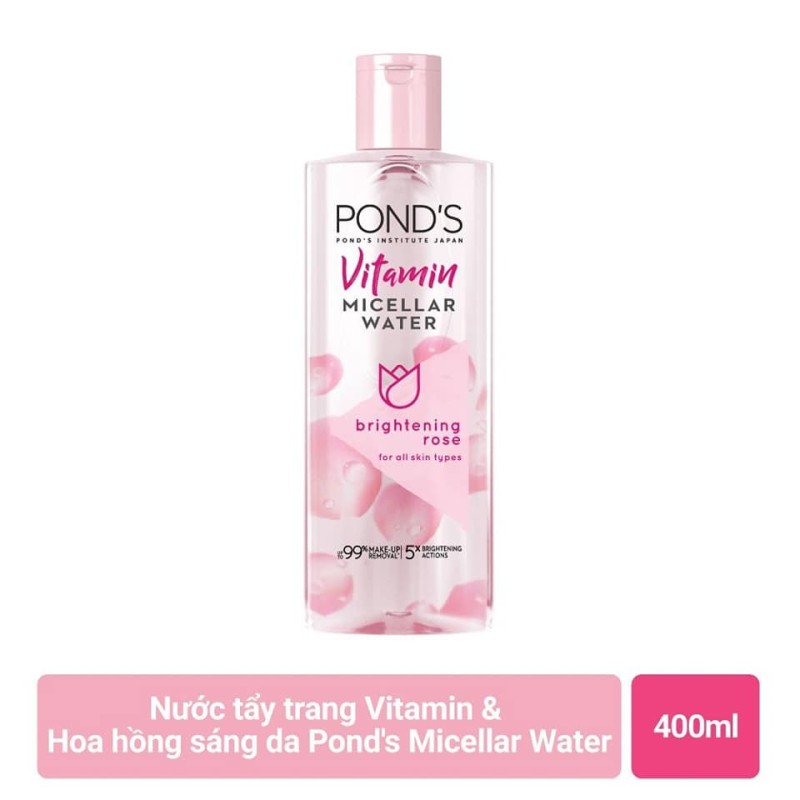 Nước tẩy trang Vitamin và hoa hồng sáng da Ponds Micellar Water 400ml