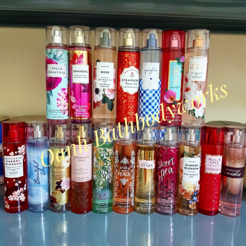 [Đủ mùi] Xịt thơm body mist Bath & Body Works (Auth)
