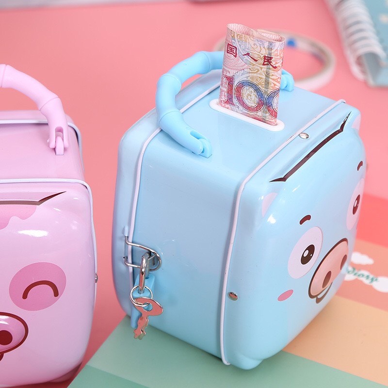 Két sắt mini hình con lợn ngộ nghĩnh dành cho bé