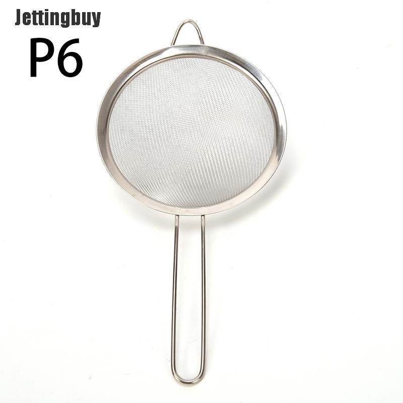 Jettingbuy Kitchen Stainless Steel Wire Fine Mesh Oil Strainer Flour Colander Sifter Sieve