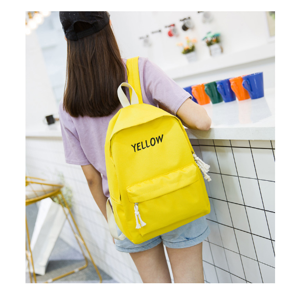 [HCM]⚡ Siêu Xinh ⚡ Balo Nữ Phong Cách Hàn Quốc Yellow ( Vàng ) - ( Size 30x38cm -Ảnh Thật )