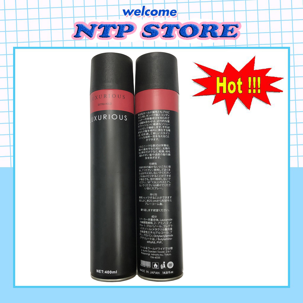 [Tặng Lược ] Combo Gôm Xịt Tóc Luxurious 420ml + Sáp Vuốt Tóc Vocalic Clay (Đen)