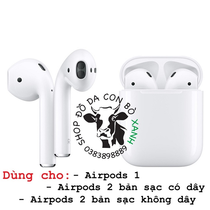Bao da Airpod, bao da Airpods handmade da thật