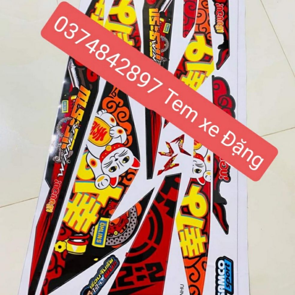 [HCM]Tem xe winner  tem rời cao cấp mèo thần tài