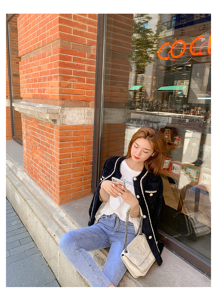 Áo khoác dạ tweed lông thỏ cao cấp phong cách