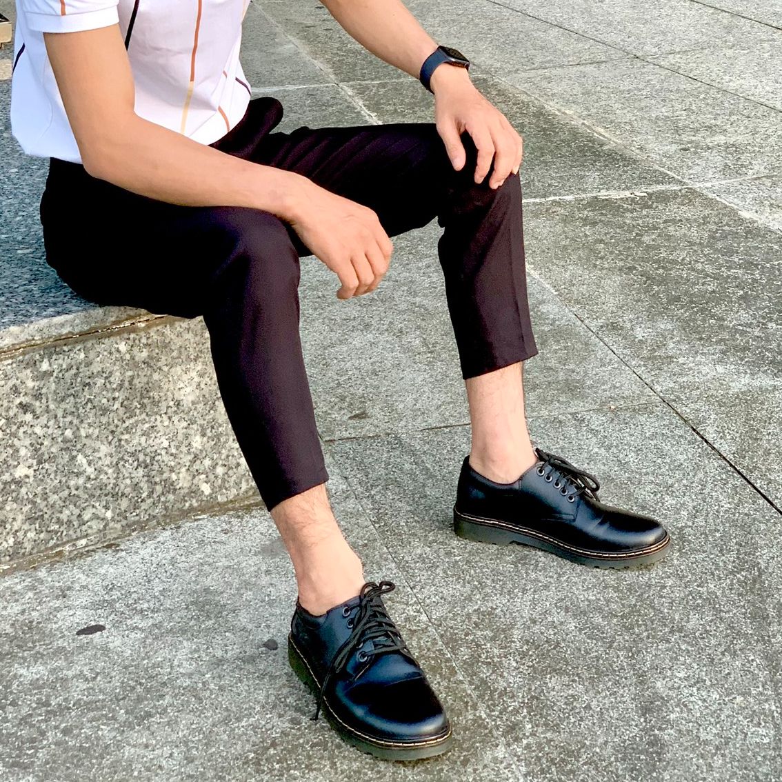 Giày Dr Manter Da Bò Đế Cao Su