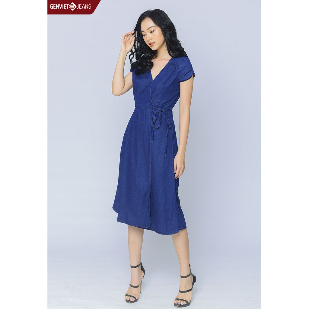 Đầm jeans nữ DD323J948 GENVIET