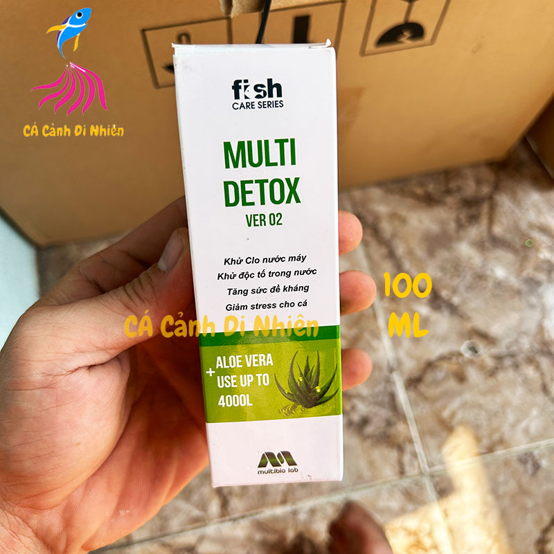 Multi detox ver 02 dung dịch khử clo, kim loại, chống sốc, giảm stress cho cá