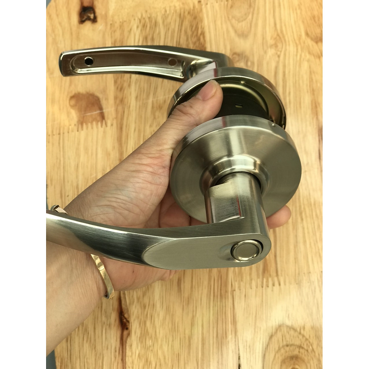 Khóa tròn wc, Khóa tròn tay gạt cửa vệ sinh JUNG HWA inox 304 nhập khẩu Hàn Quốc