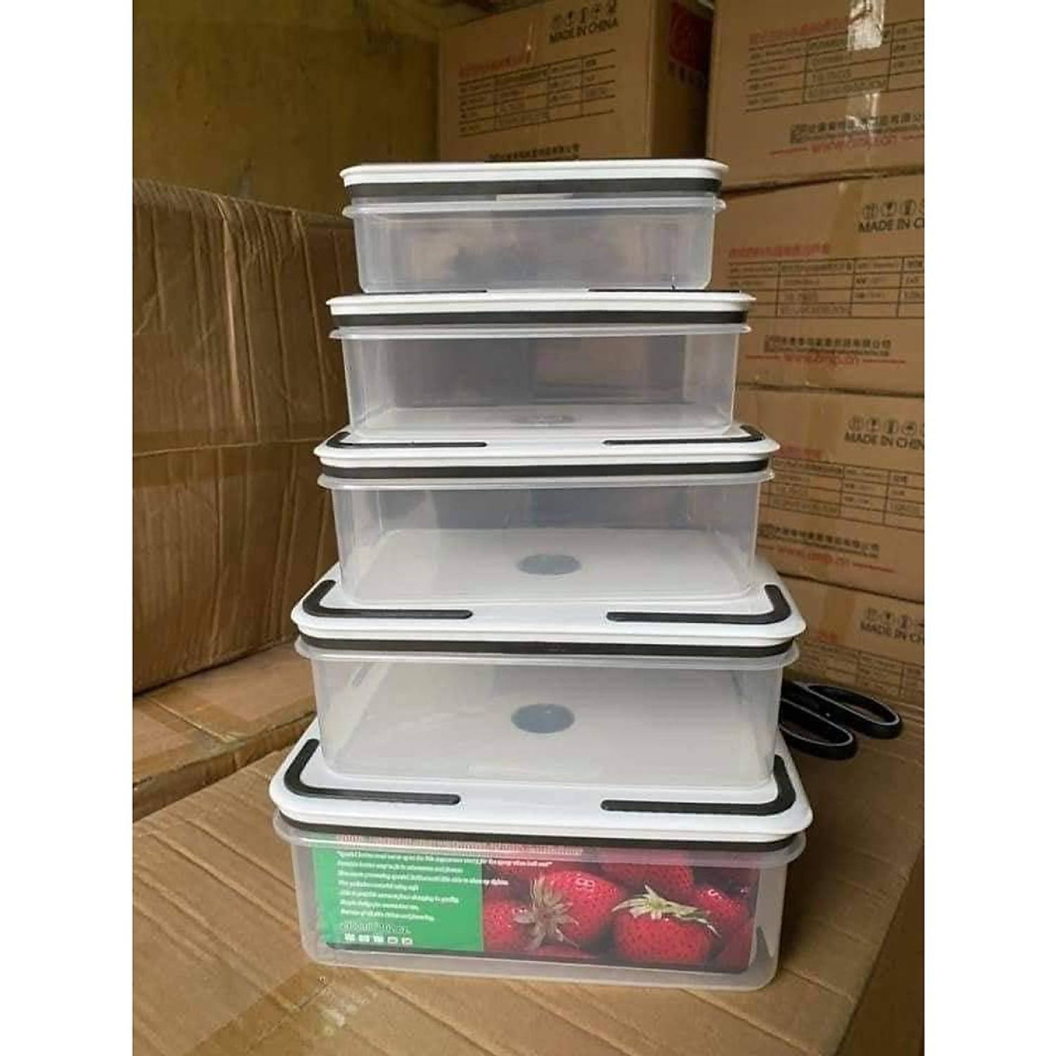 [HCM] Bộ 5 hộp nhựa đựng thực phẩm